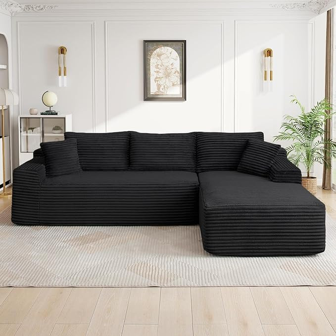 Obuvar 105" Oversized Modular Sectional Couch, Modern L Shape Sofa Comfy Corduroy Upholstered Bon... | Amazon (US)