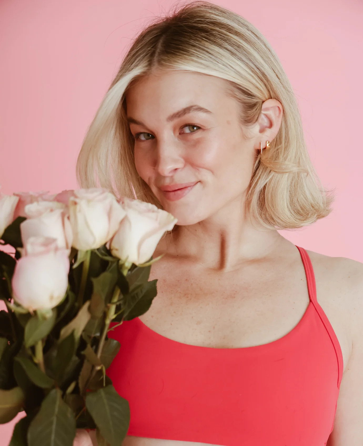 Little Cross Back Bra - Watermelon | Cara Loren Active