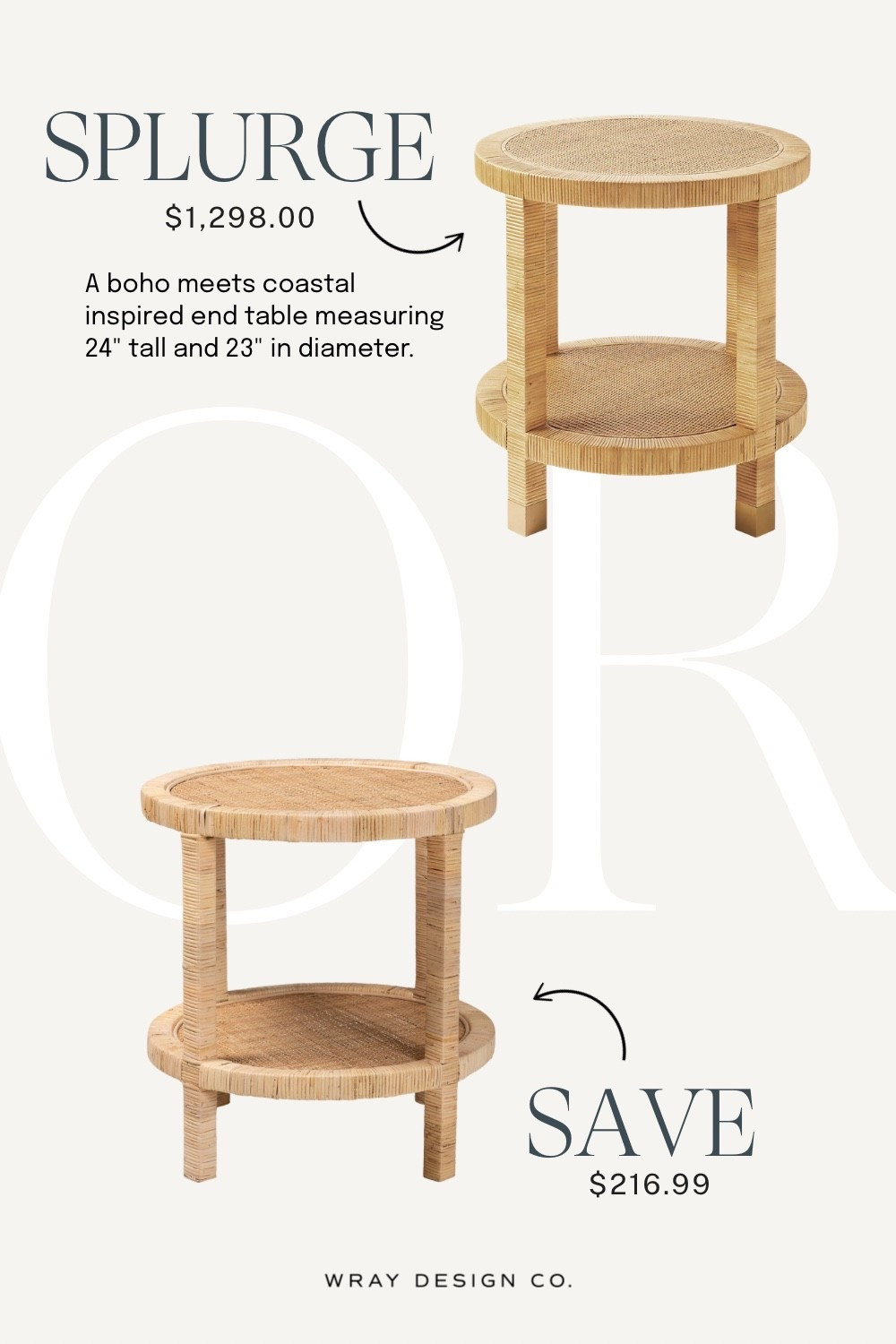 Your weekly look for less is here! Featuring a boho meets coastal end table that has major Serena & Lily vibes. Will you splurge or will you save? Let me know in the comments!

#LTKSaleAlert #LTKHome