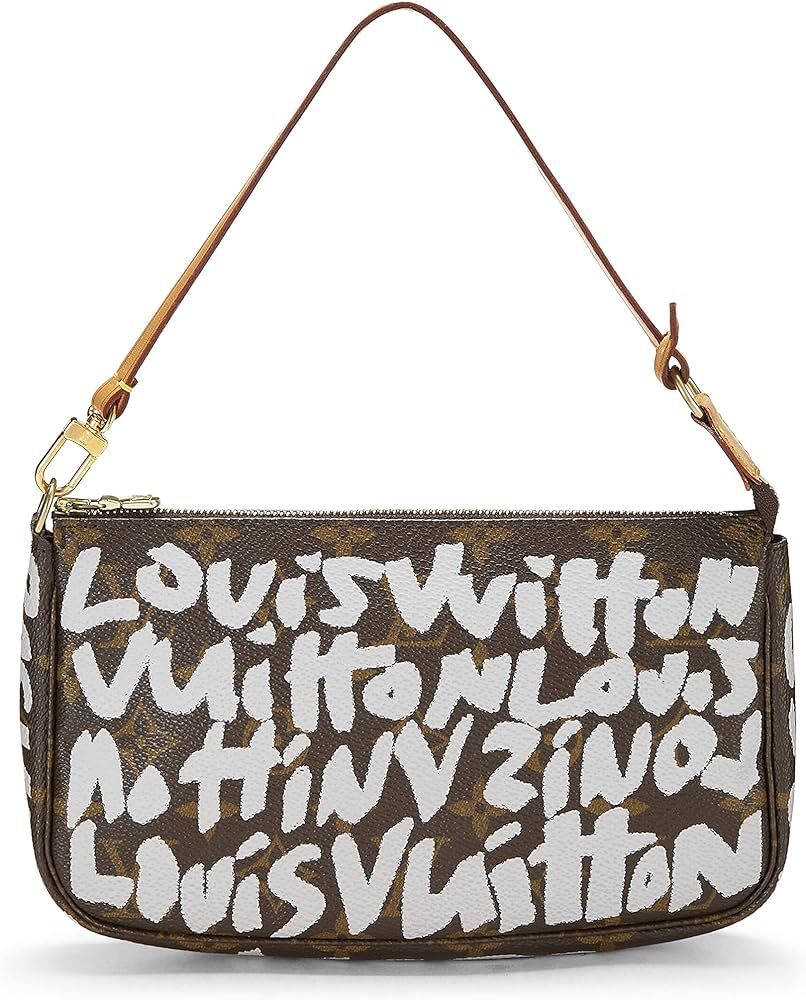 Amazon.com: Louis Vuitton, Pre-Loved Stephen Sprouse x Louis Vuitton Grey Monogram Graffiti Poche... | Amazon (US)