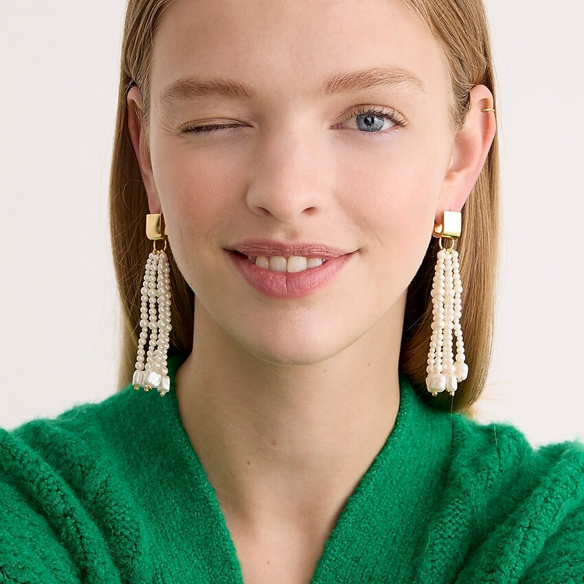 Freshwater pearl statement earrings | J. Crew US