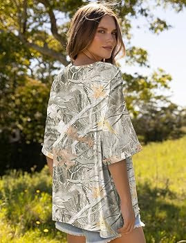 UEU Women's Oversized Crewneck T-Shirt Casual Loose Tunic Tops | Amazon (US)