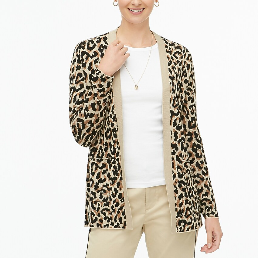 Leopard open cardigan | J.Crew Factory