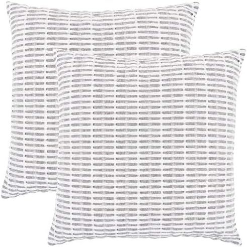 KAF Home Pleated Please Pillow Cover 20 x 20-inch 100-Percent Cotton | Set of 2 Pillow Covers (Bl... | Amazon (US)