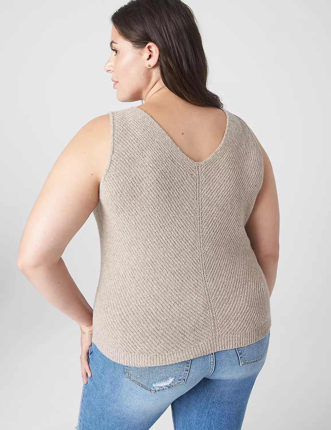 Classic V-Neck Cropped Sweater Tank | LaneBryant | Lane Bryant (US)