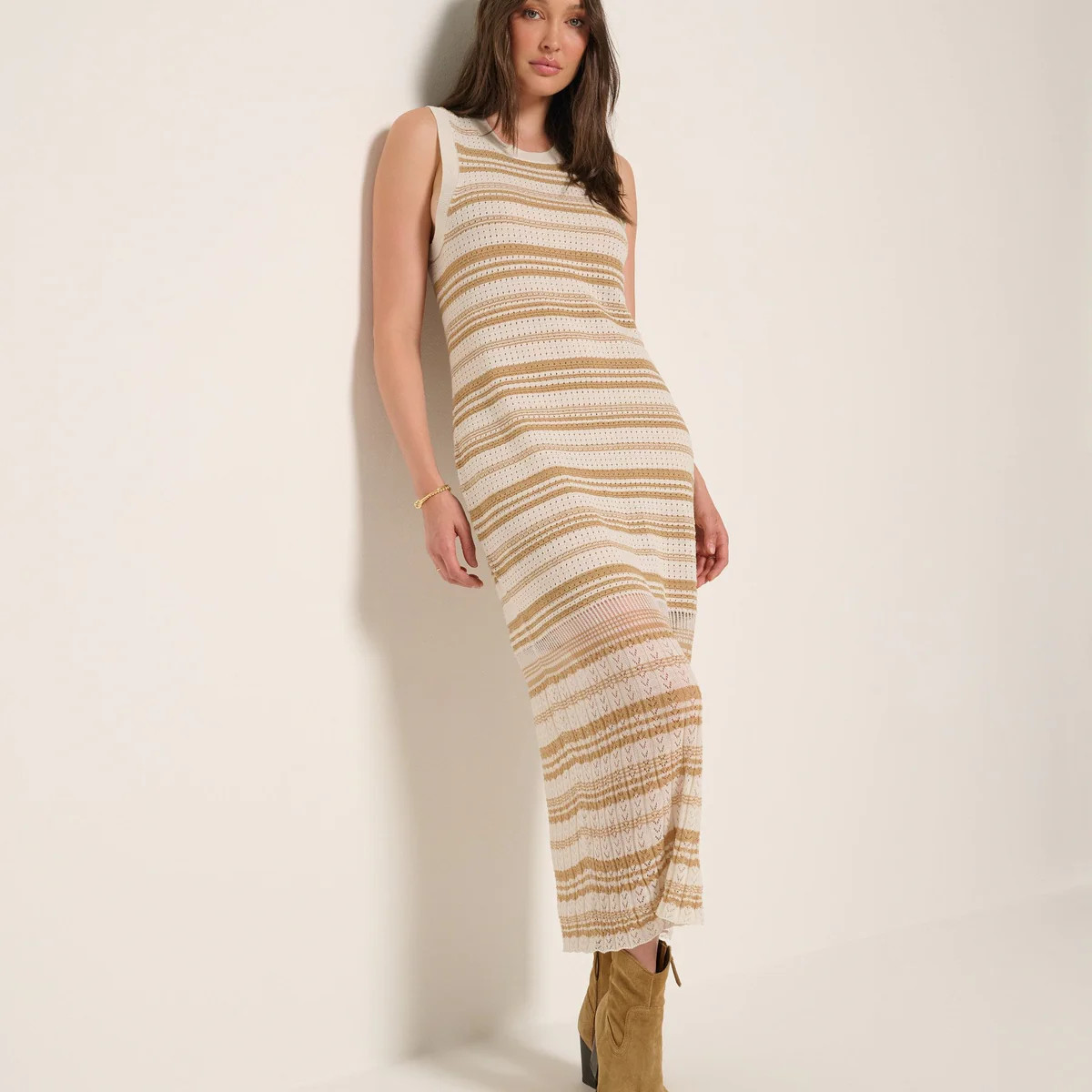 Ruby Striped Crochet Tank Dress - Relaxed Summer Fit | Seventy Eight and Sunny