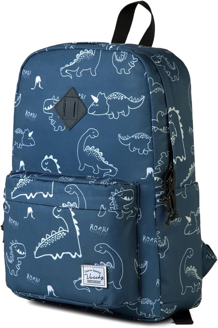 VASCHY Backpack for School, Lightweight Water Resistant Bookbag Casual Daypack for Man/Boys Dinos... | Amazon (US)