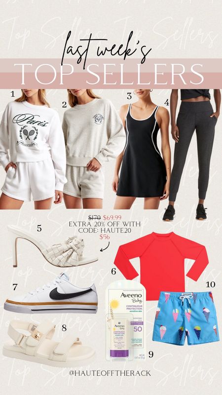 Top sellers from last week! My white heels from Marc fisher are marked down take an EXTRA 20% OFF with code: HAUTE20

#bestsellers #abercrombie #whitesweater #zella #heels #sneakers #toddlerboy #swim #tennisdress #whitesneakers #sandals #nike #stevemadden #amazon

#LTKkids #LTKswim #LTKFitness