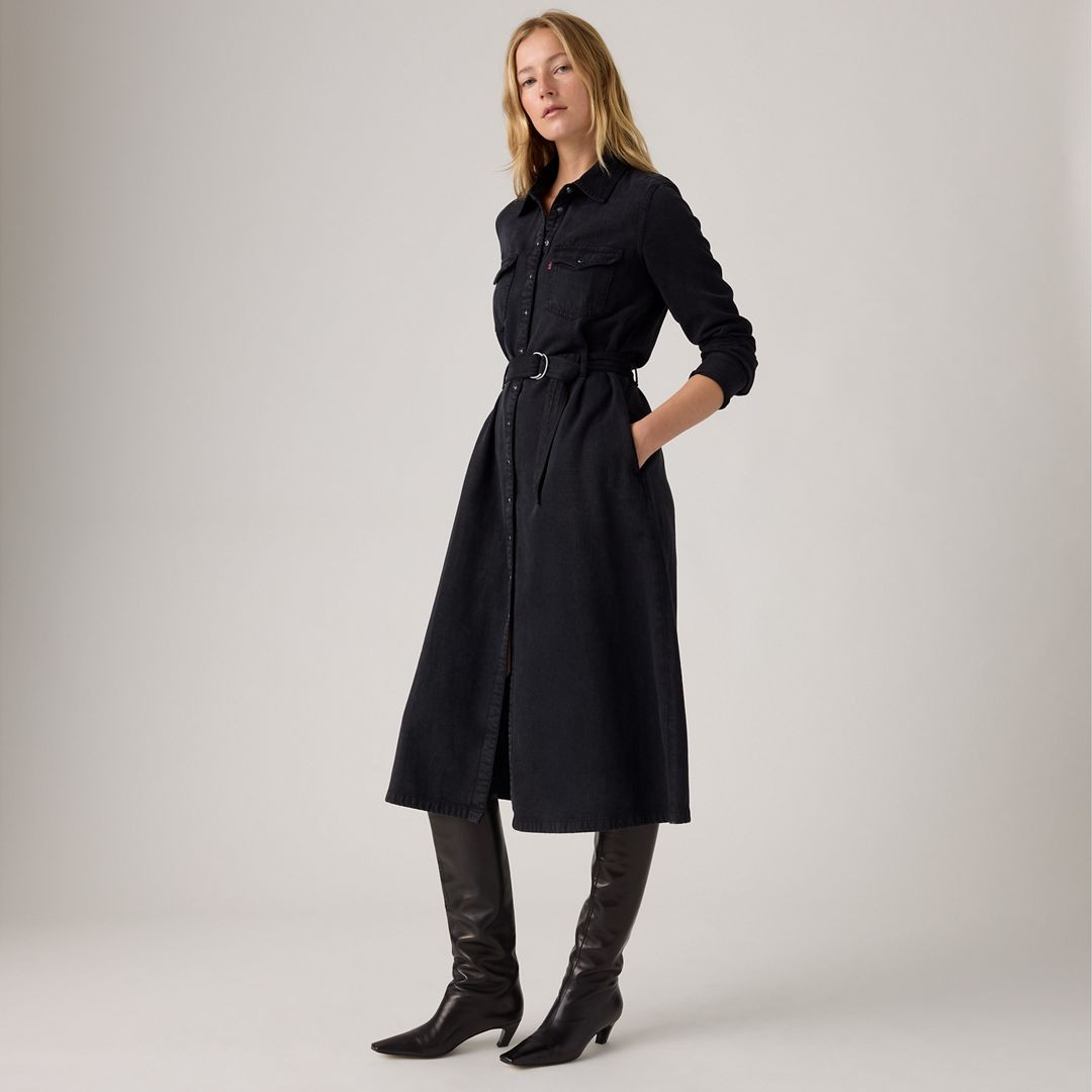 Levi's Quincey Long-Sleeve Maxi Dress - Women's L | Levi's US