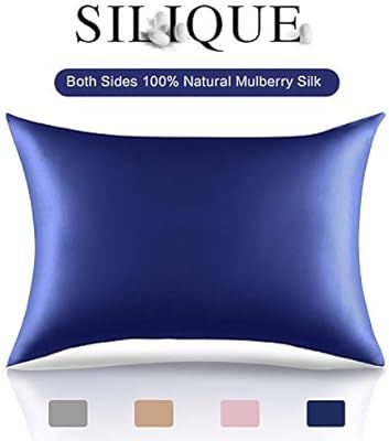SILIQUE Natural Silk Pillowcases, 100% Mulberry Silk Pillow case for Hair and Skin, Silk Pillow c... | Amazon (US)