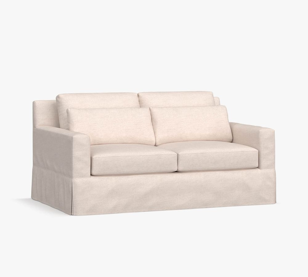 York Square Arm Deep Seat Slipcovered Sofa | Pottery Barn (US)