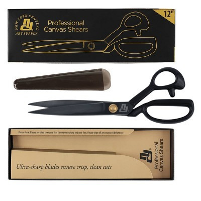 New York Central Professional Canvas Fabric Shears -12" Fabric Scissors, Ergonomic Right-Handed Sewing Scissors for Fabric Cutting, Rust-Free | Target