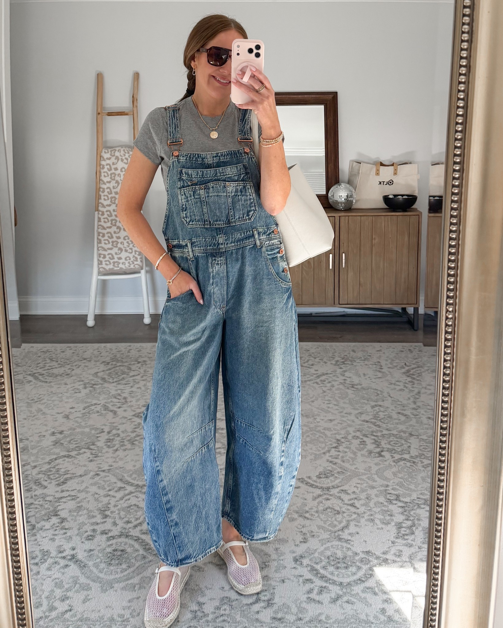 Barrel overalls I want to wear everyday! I’m in a medium .

#LTKootd #LTKOver40 #LTKSeasonal