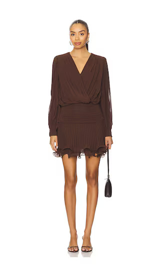 Twyla Mini Dress in Chocolate | Revolve Clothing (Global)