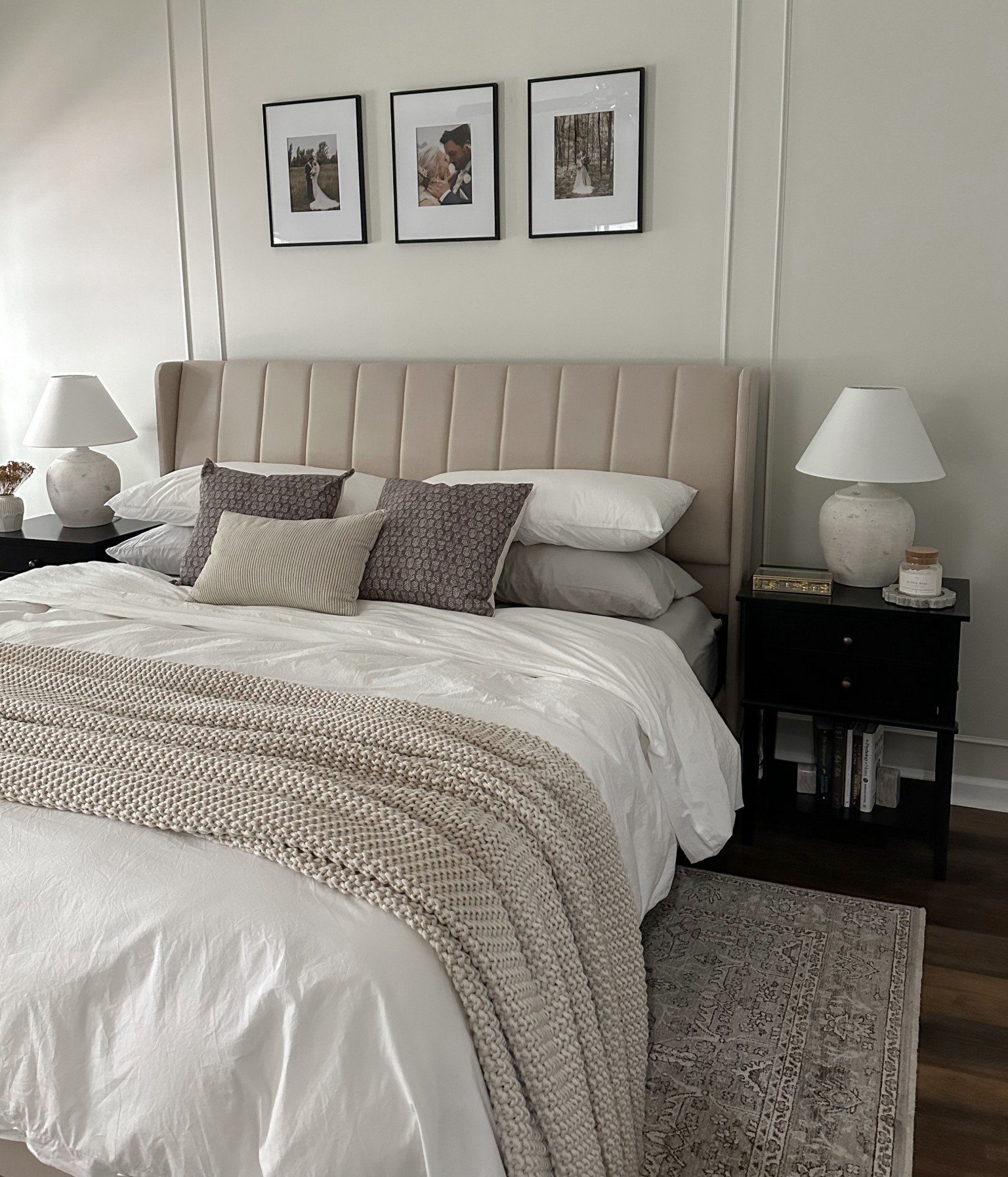 Our upholstered bed is back in stock!! 

#LTKHome