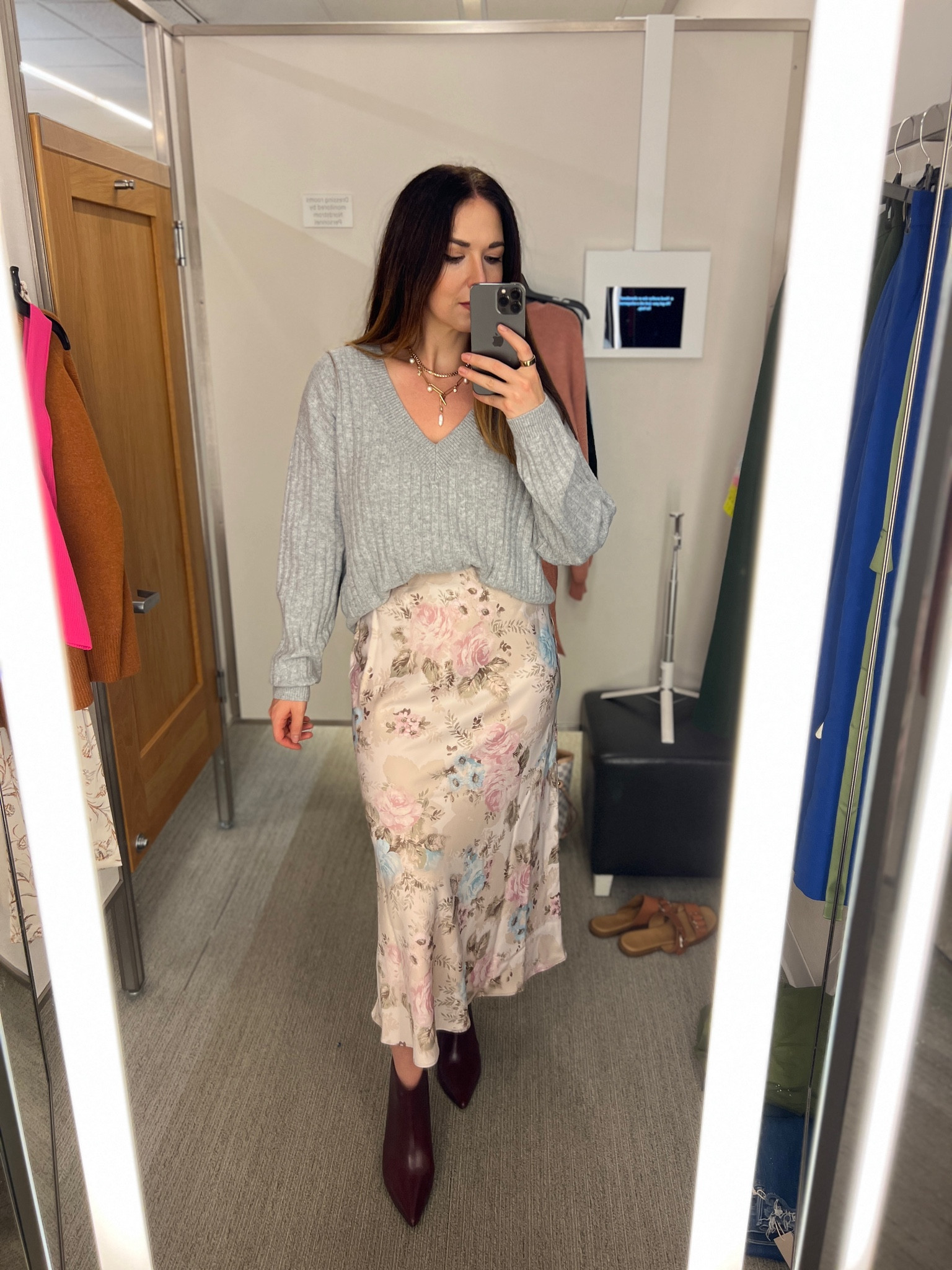 Such a cute look for fall! Love a midi slip skirt!! 

#LTKstyletip #LTKunder50 #LTKxNSale