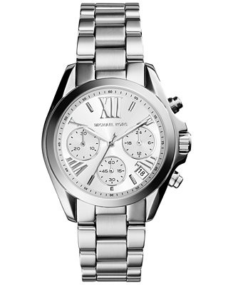 Michael Kors Women's Bradshaw Silver-Tone Stainless Steel Bracelet Watch 36mm - Macy's | Macy's