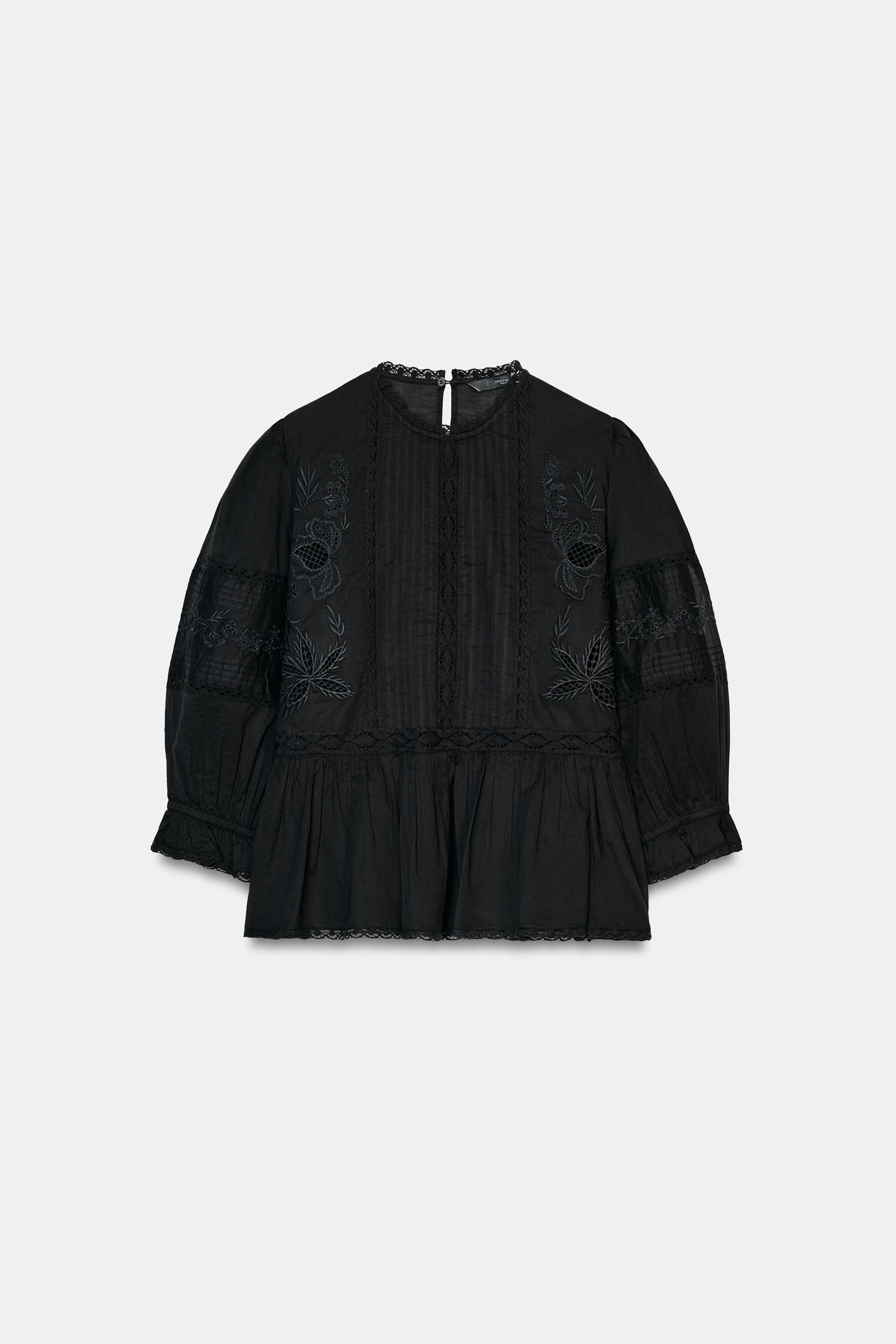 ZW COLLECTION EMBROIDERED SHIRT | Zara US