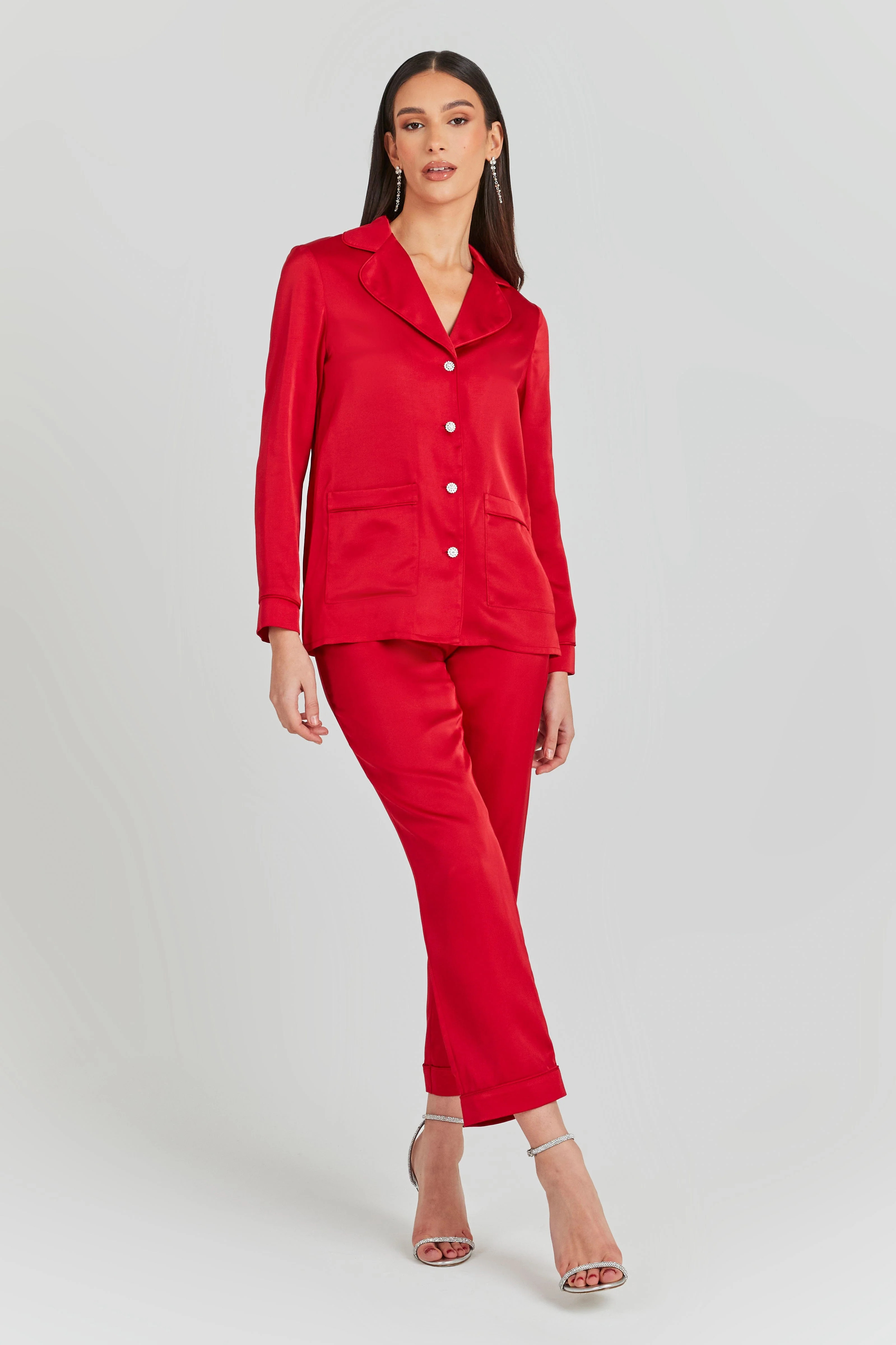 Kelsey Red Pyjamas | Nadine Merabi