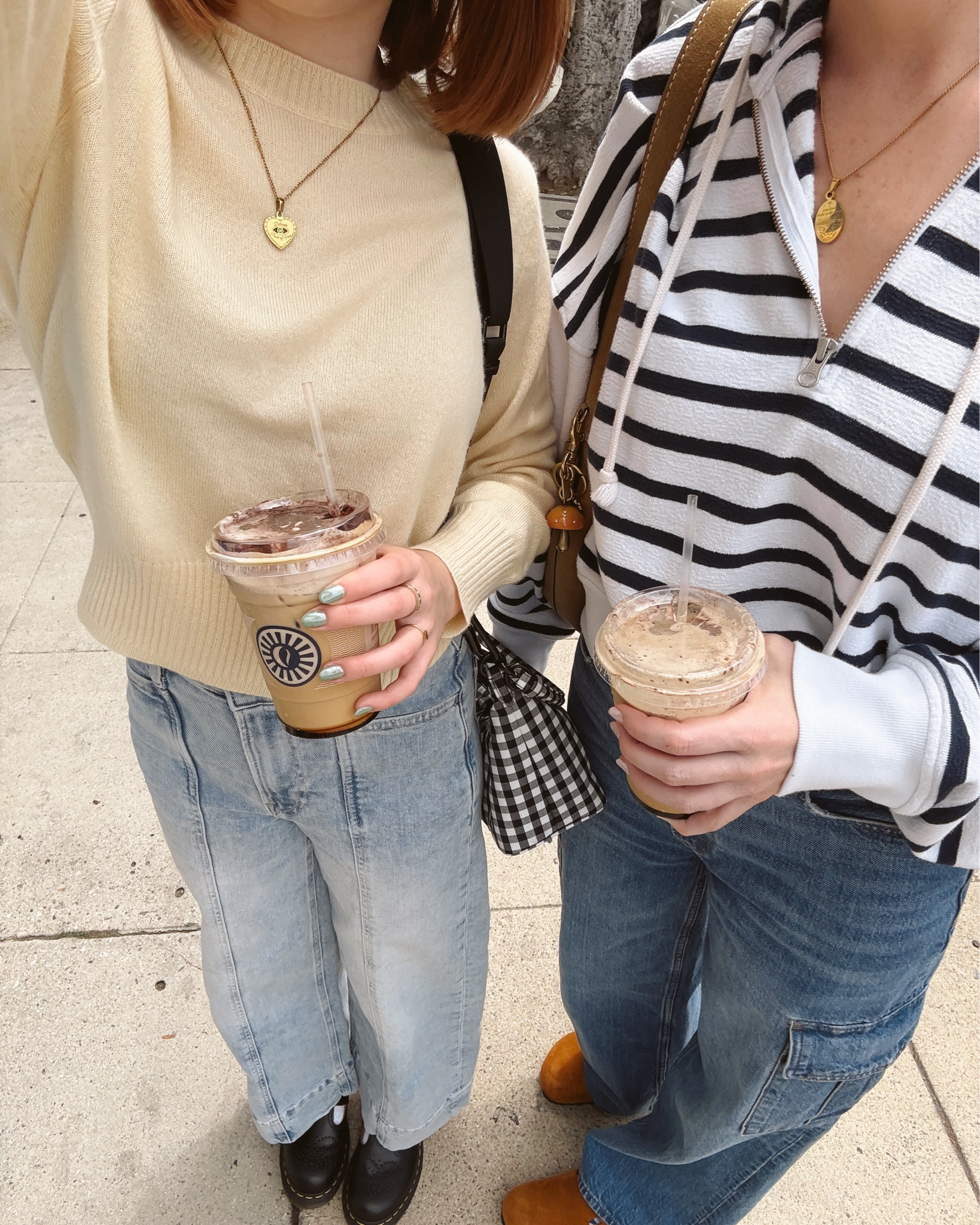 Me and my moms outfits today!! Linked both, my sweater is the j crew one but they don’t have this color anymore 🥲