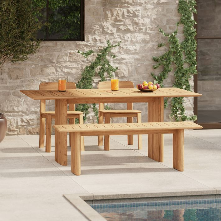 Anton Outdoor Teak Dining Table (72"–96") | West Elm (US)