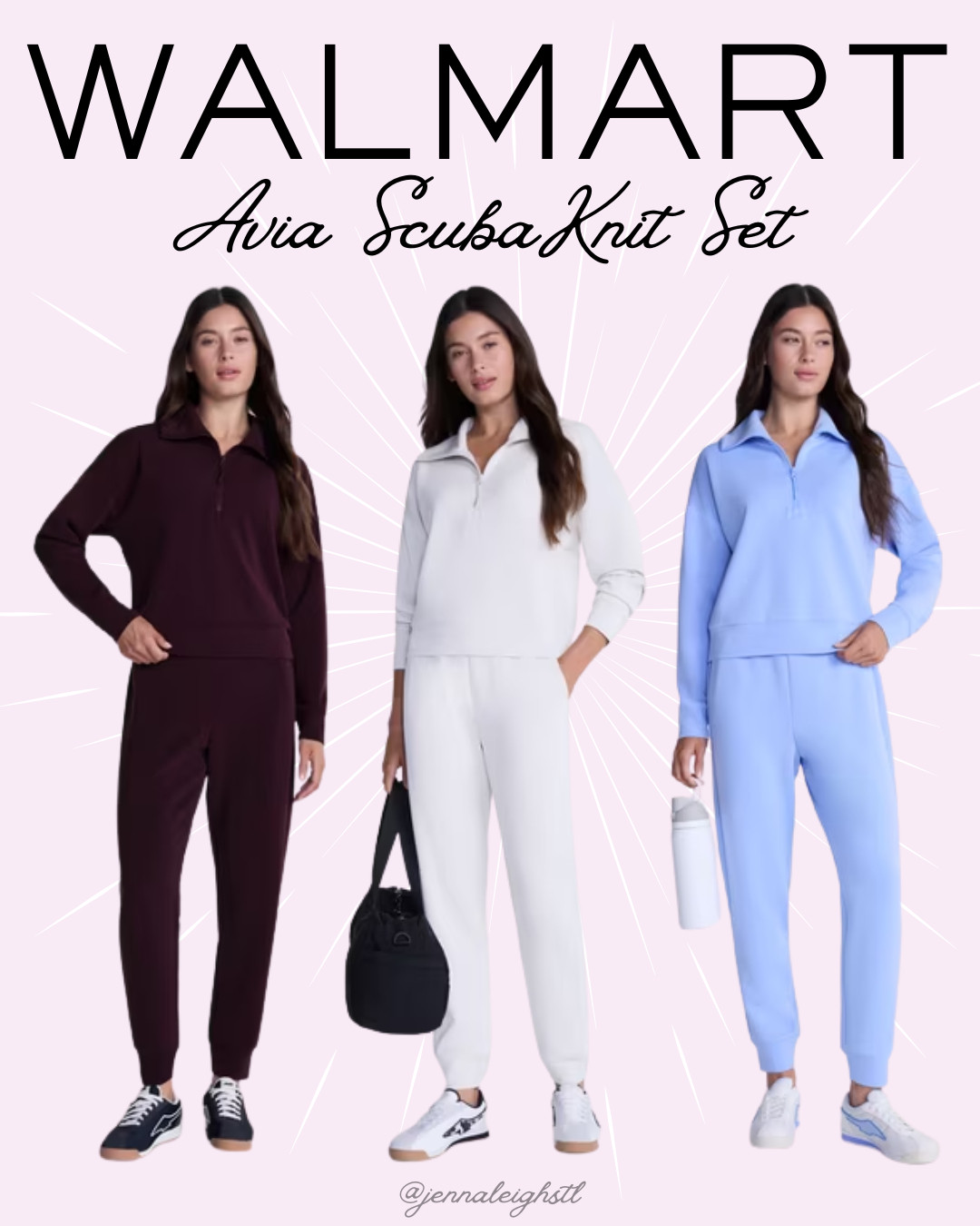The uniform of fall! 🍂 These Avia ScubaKnit joggers and matching quarter-zip pullover from Walmart are the perfect mix of comfy and cute. Such an easy throw-on outfit for everyday wear! 

 #LTKootd #LTKActive #LTKMidsize