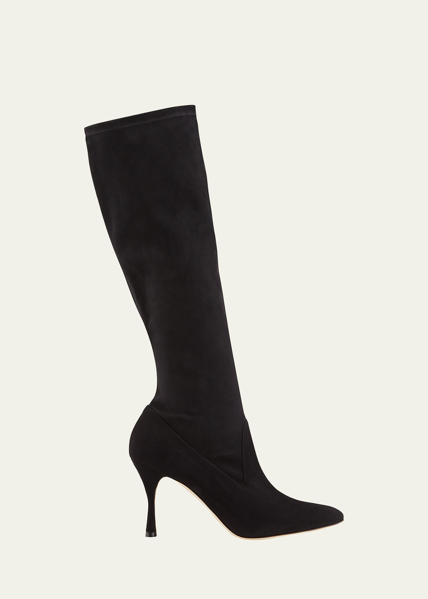 Manolo Blahnik Pamfilo 90mm Suede Knee Boots | Bergdorf Goodman