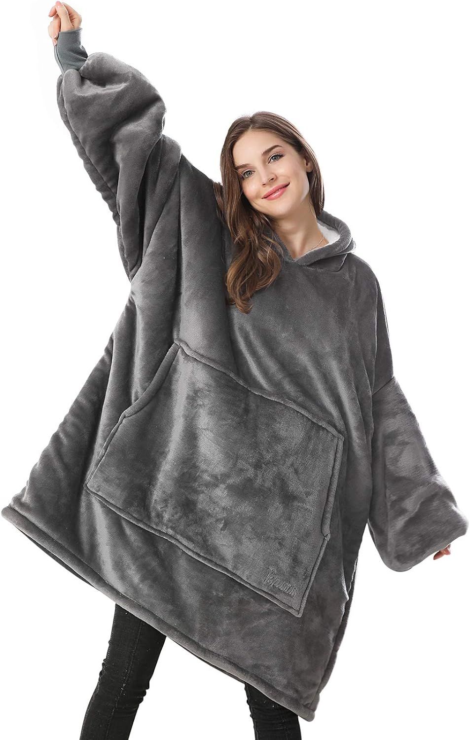 Venustas Wearable Blanket Hoodie, Oversized Sherpa Blanket Hoodie Sweatshirt are Unisex,Cozy Warm... | Amazon (US)