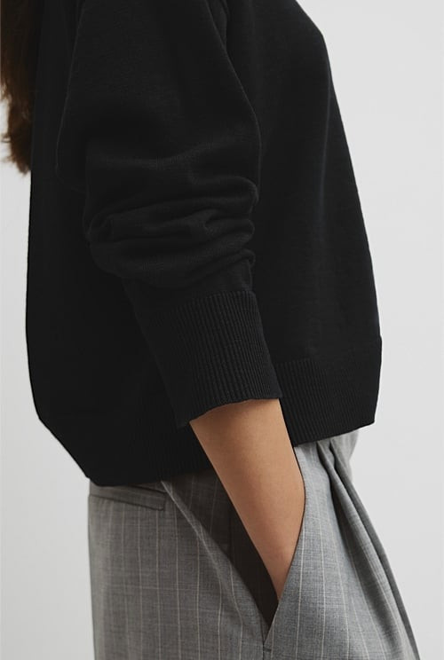 Cotton Linen Crew Neck Knit | Country Road