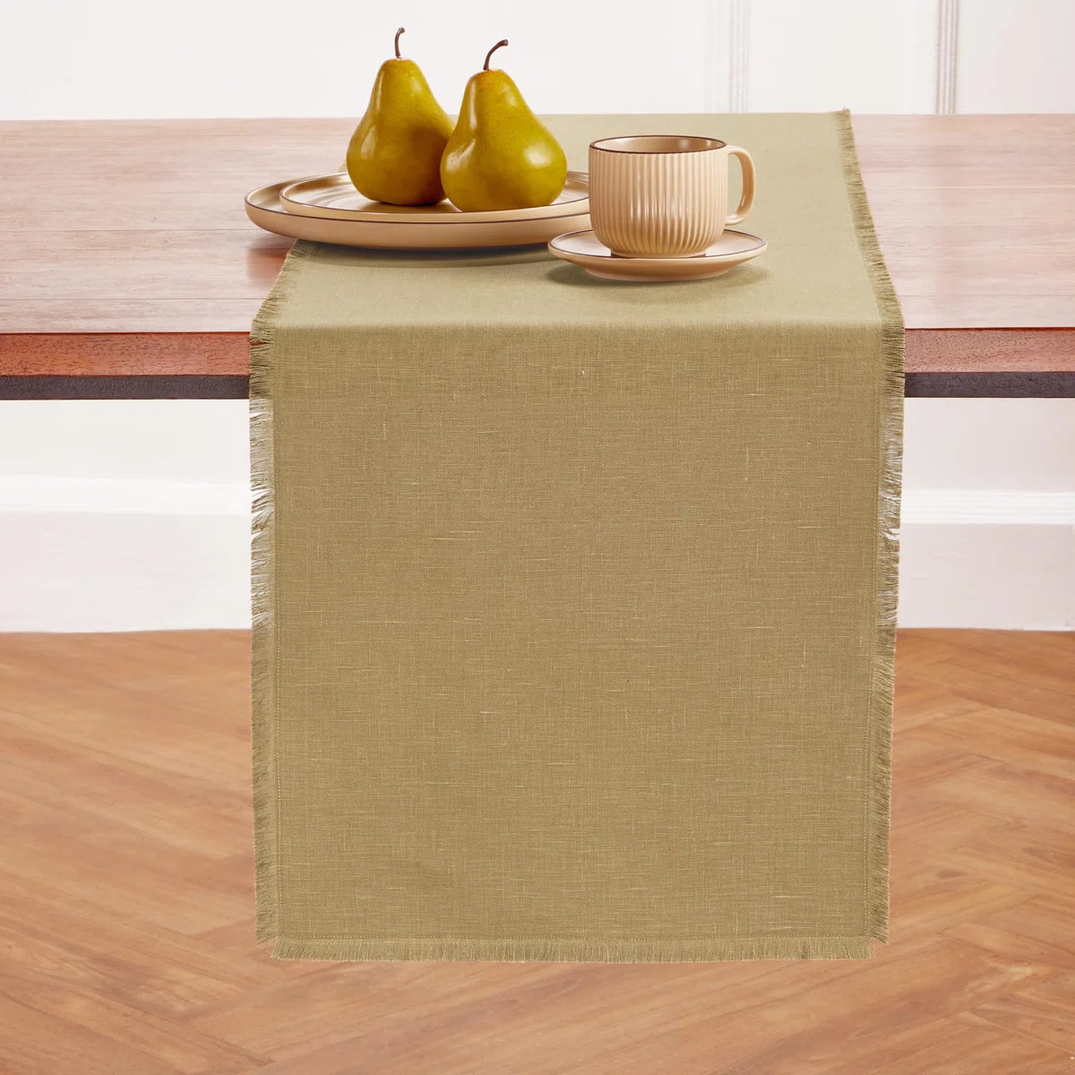 Fringe - 100% Pure Linen Table Runner | Wayfair North America