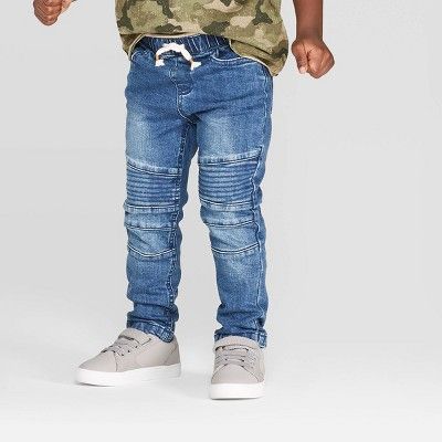 Toddler Boys' Moto Denim Pants - art class™ Blue | Target