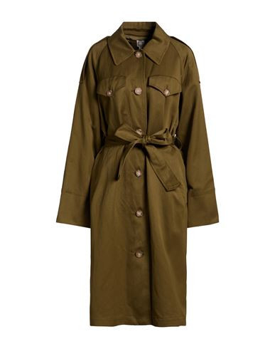Ines De La Fressange Paris Woman Overcoat & Trench Coat Military green Size 4 Cotton, Linen | YOOX (US)