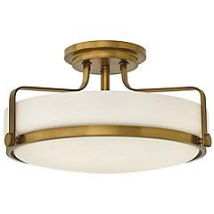 Hinkley Harper 18" Wide Heritage Brass Ceiling Light | Lamps Plus