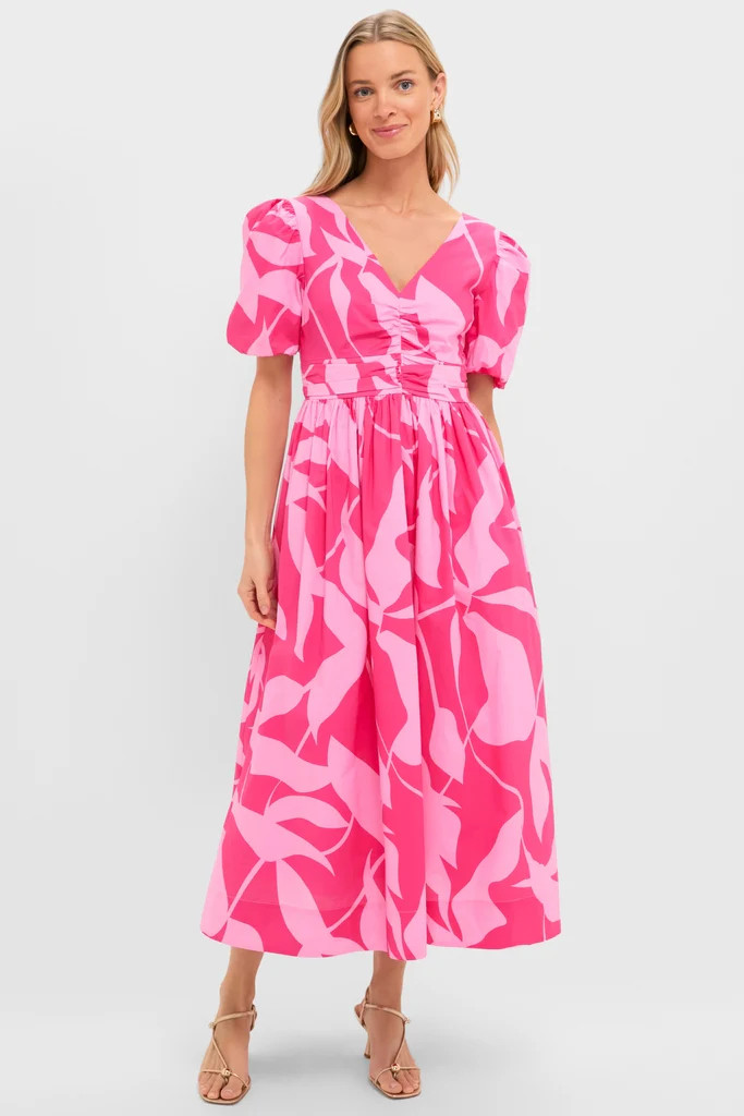 Pink Floral Short Sleeve Carson Maxi Dress | Tuckernuck (US)