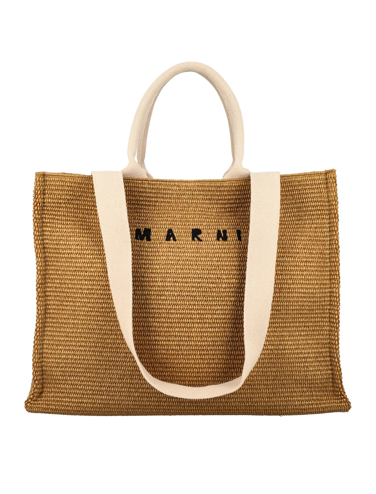 Marni Logo Embroidered Top Handle Bag | Cettire Global