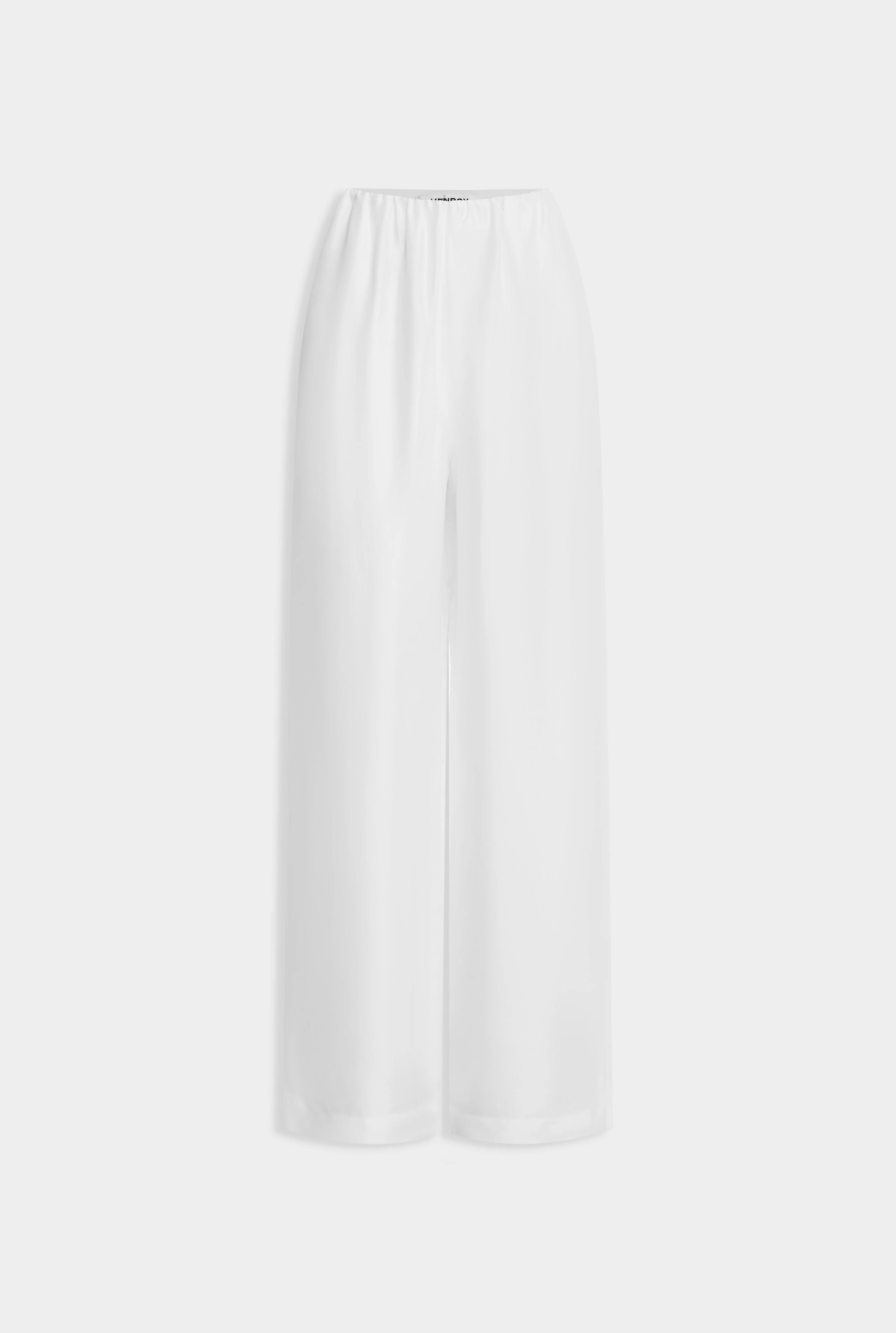 Womens Silk Relaxed Pant in Off White | Venroy | Venroy AU