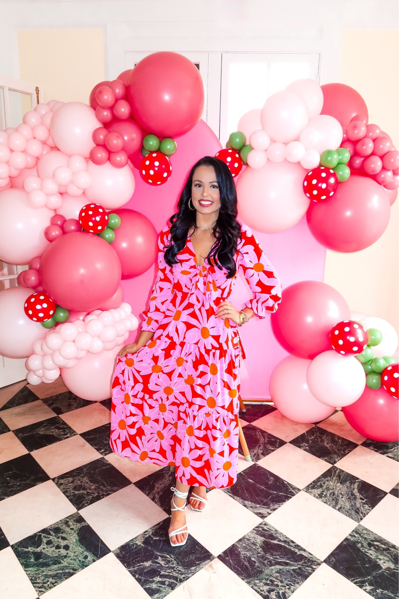 Under $20 amazon floral tie front maxi dress (small, 5+ colors), under $40 amazon white lace up heels — a perfect spring baby or wedding shower dress! #founditonamazon 

#LTKfindsunder50 #LTKsalealert #LTKparties