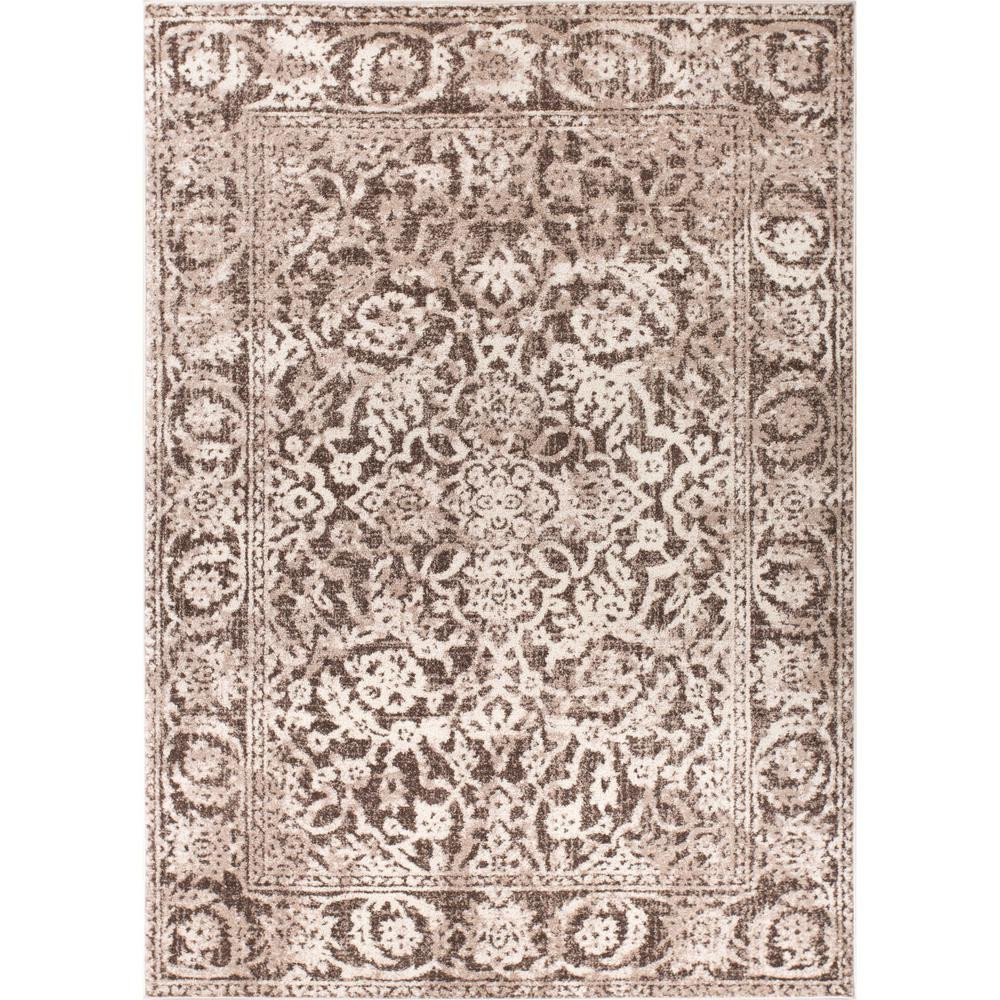 Sydney Vintage Sheffield Natural 8 ft. x 11 ft. Traditional Area Rug | The Home Depot
