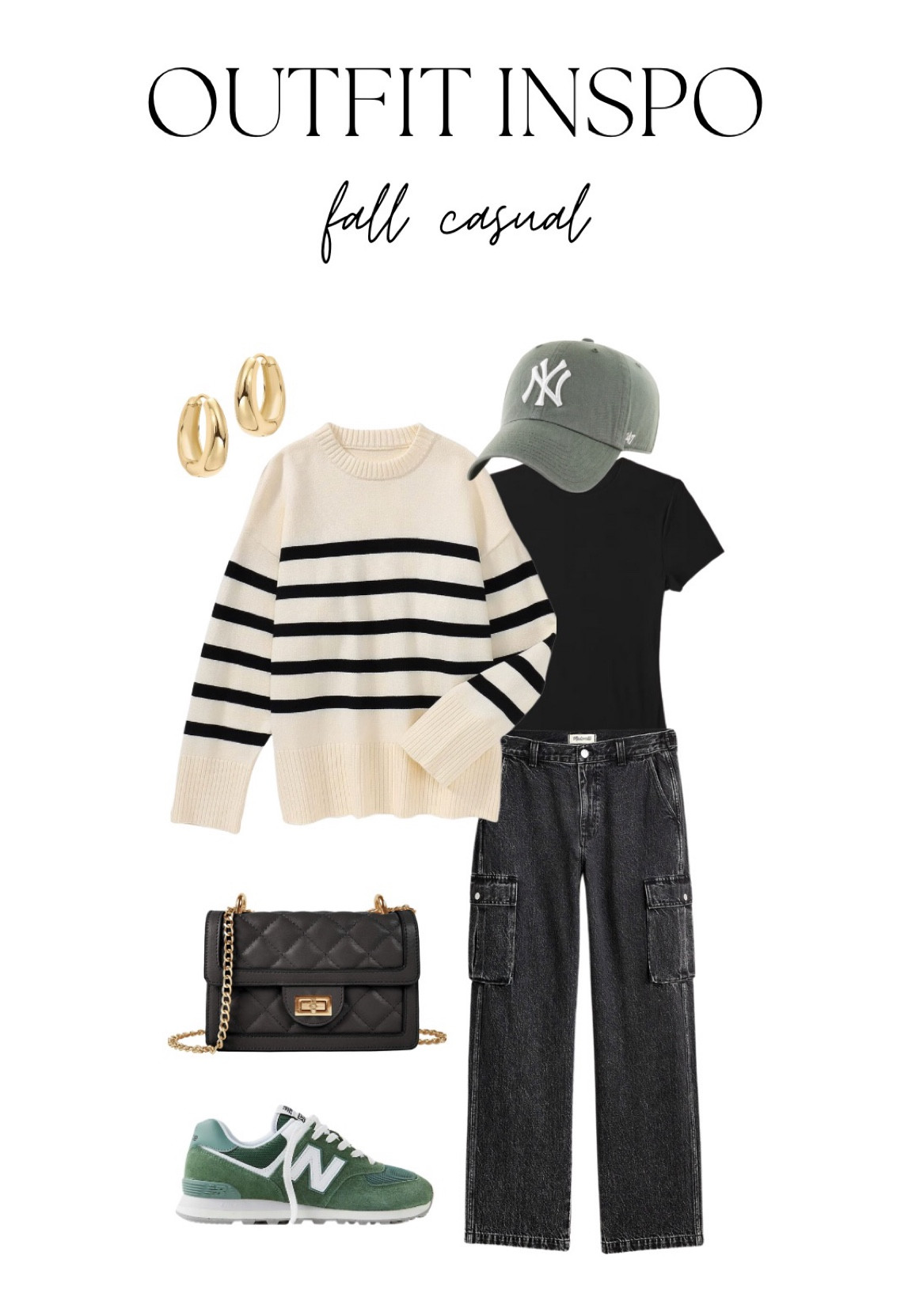 Love this outfit for fall!! Can’t go wrong all classic black and a striped sweater!

#LTKSeasonal