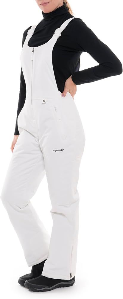 SkiGear Women's Essential Insulated Bib Overalls, White, Small Short | Amazon (US)