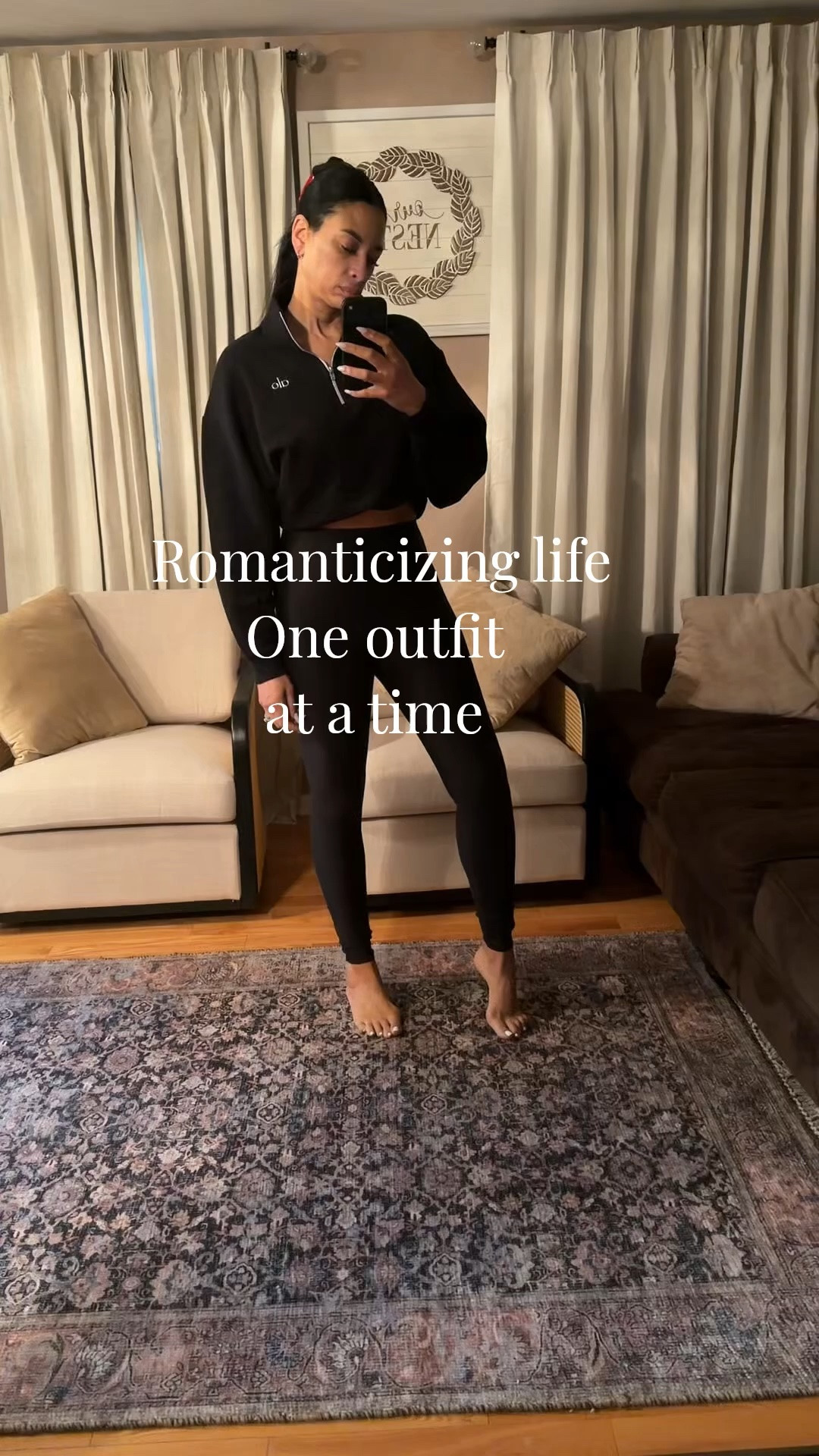 Romanticizing life one outfit at a time 🤍🖤 OOTD

#LTKActive #LTKfitnessgoals #LTKTall