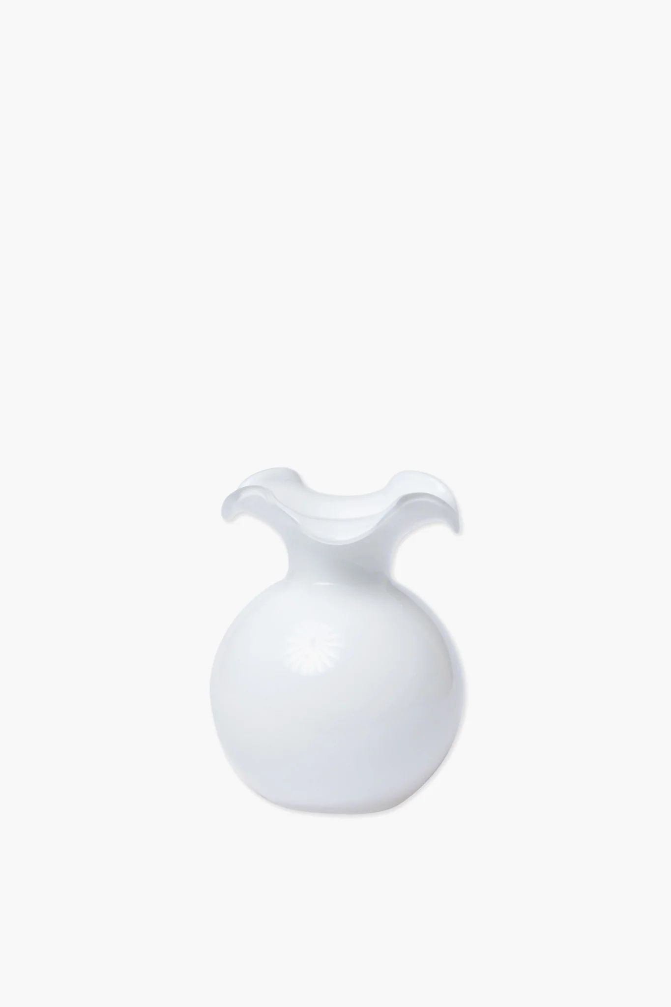 Hibiscus Glass White Fluted Vase | Tuckernuck (US)