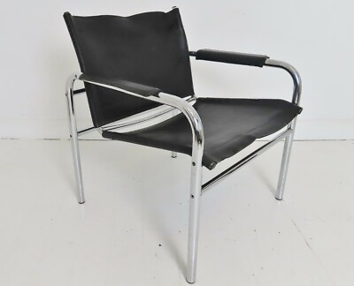STUNNING VINTAGE SCANDINAVIAN IKEA TORD BJORKLUND LEATHER KLINTE CHAIR | eBay UK