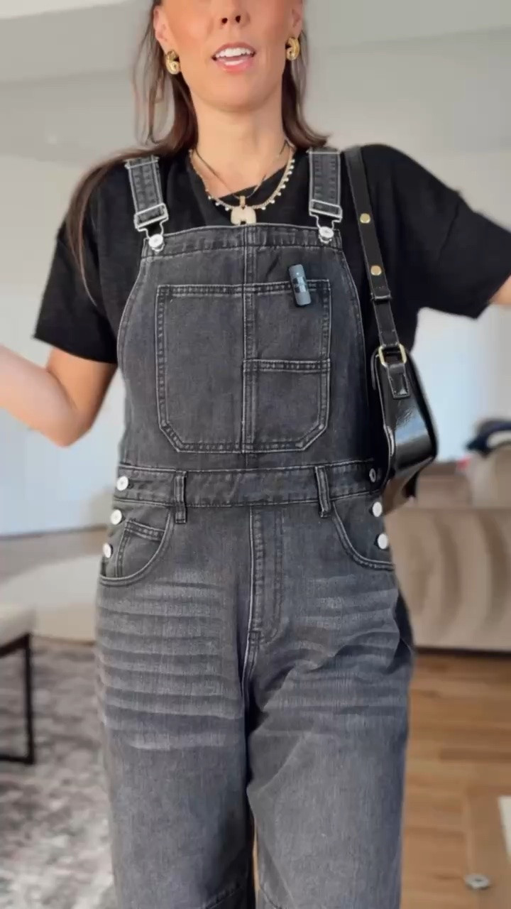 Barrel leg overalls! Wearing size medium. The tee is from a matching set- also medium.

#LTKdayinmylife #LTKootd #LTKgrwm