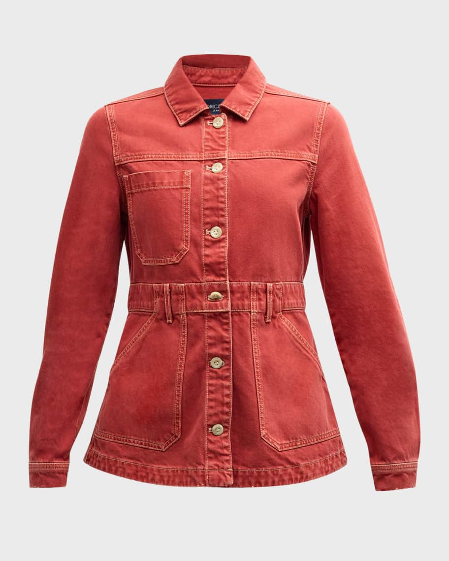 Veronica Beard Anzu Denim Utility Jacket | Neiman Marcus