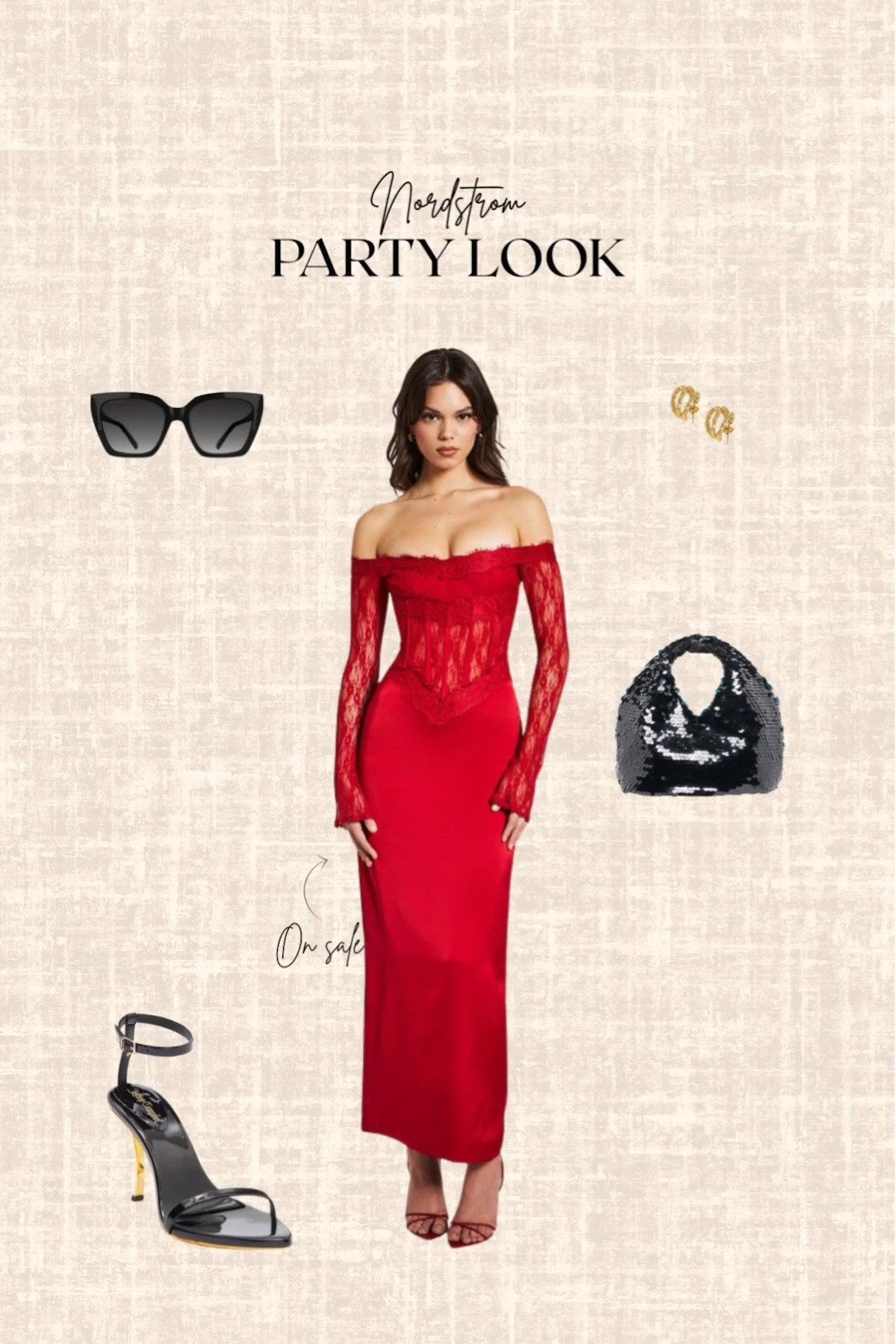 Nordstrom Holiday Party look! 

Red dress, New year’s Eve dress, sundress, handbag, heels, earrings 

#LTKHoliday #LTKSeasonal #LTKootd