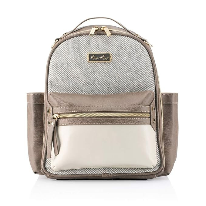 Itzy Ritzy Mini Diaper Bag Backpack – Chic Mini Diaper Bag Backpack with Vegan Leather Changing... | Amazon (US)