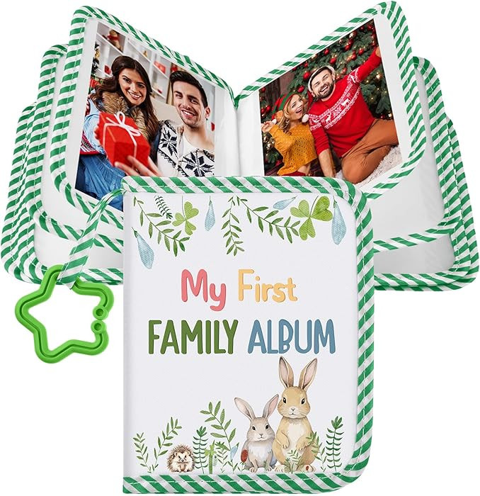 My First Family Album for Baby Holds 17 4x6 Pictures Baby Photo Album Soft Cloth Book for Kids To... | Amazon (US)