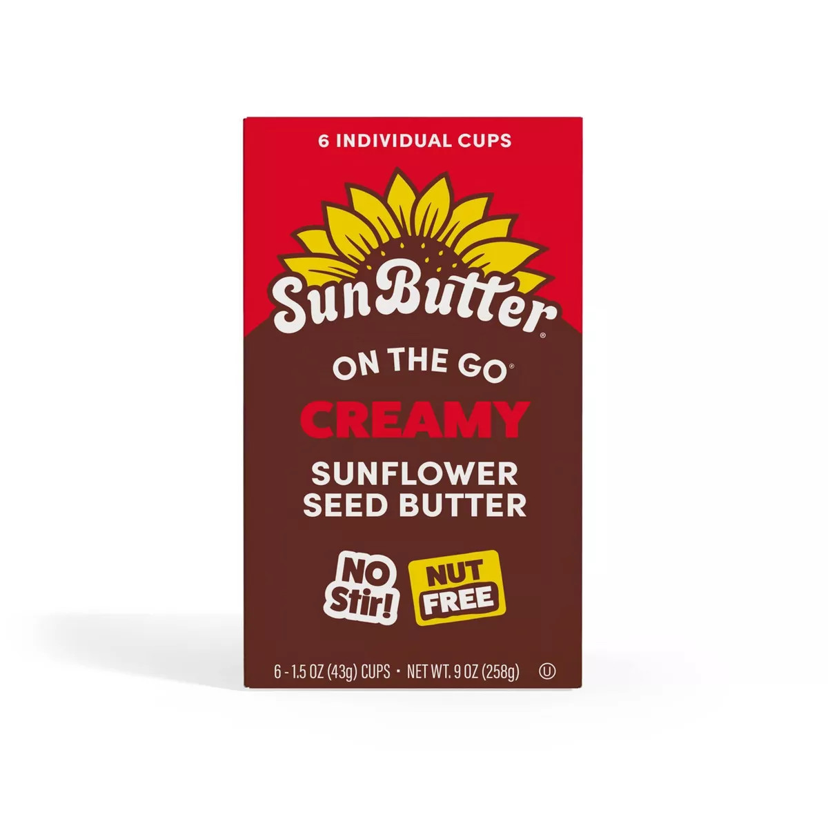 Sunbutter On the Go Cups Creamy Sunflower Spread - 9oz/6ct | Target