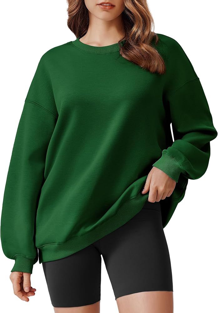 PINSPARK Sweatshirt for Women Oversized 2024 Fall Outfit Long Sleeve Y2K Pullover Top Crewneck Sw... | Amazon (US)